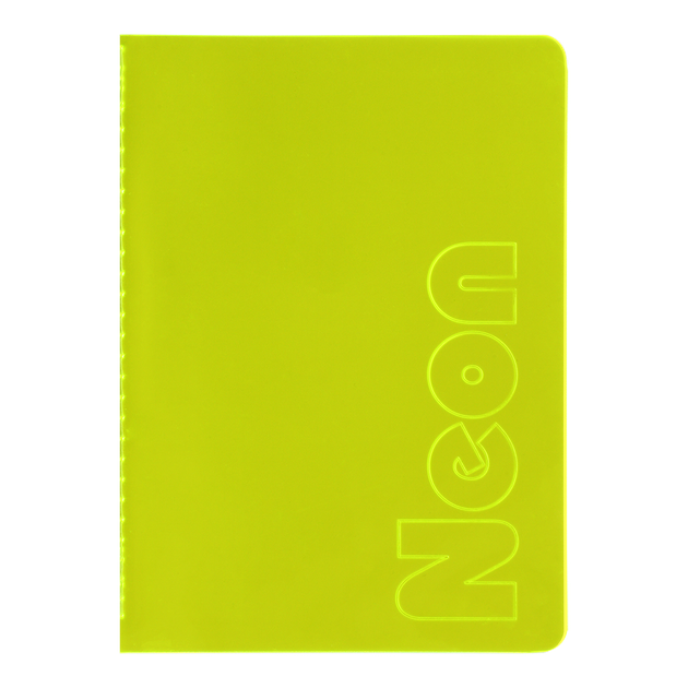 Книга записна NEON, А5, 80 аркушів, клітинка, зшита обкладинка PVC, жовта - Фото 1 Книга записна NEON, А5, 80 аркушів, клітинка, зшита обкладинка PVC, жовта - изображение 1
