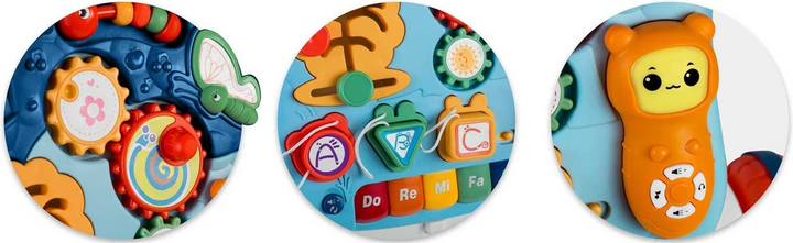 Stolik edukacyjny Ricokids 5 w 1 781900 Niebieski (5903890610289) - obraz 5