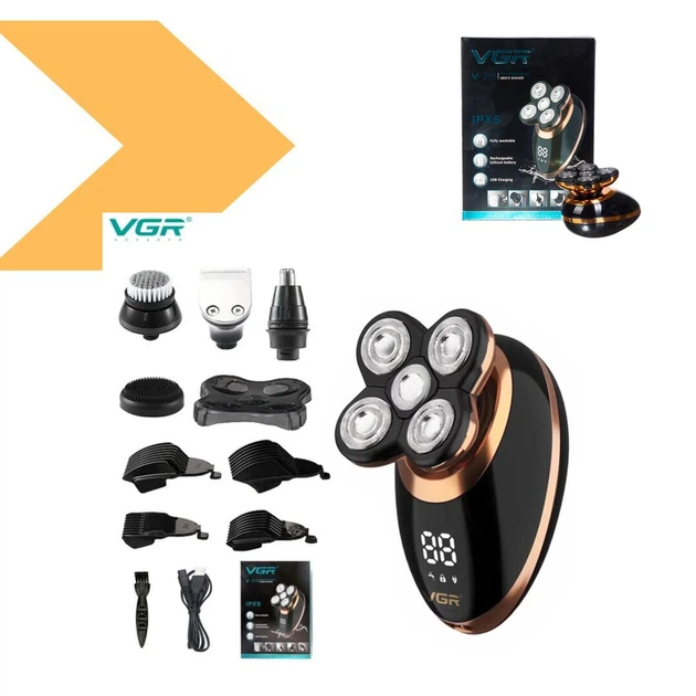 Багатофункціональна акумуляторна бритва VGR V-316 5 в 1 Водонепроникна з LED дисплеєм (7898_620) - зображення 2