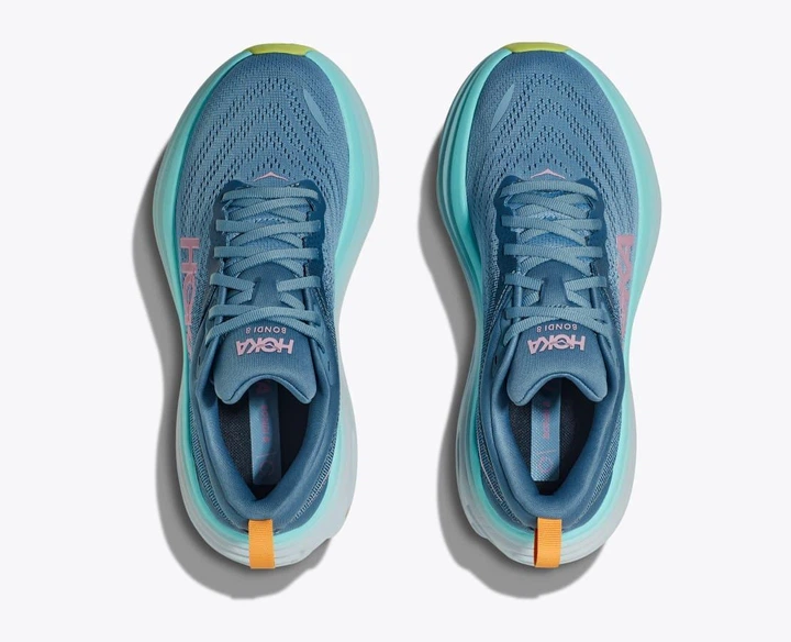 Женские кроссовки HOKA ONE ONE BONDI 8 1127952 SSK 39,5 (EU 39 1/3, USA 7,5B, 24,5 см) голубые - изображение 2