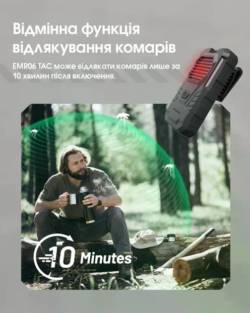 Фумігатор Бездротовий з Вбудованим Акмулятором Nitecore EMR06 TAC (1800 мАг, USB-C) - изображение 12