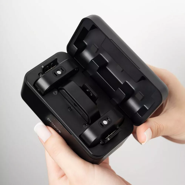 Микрофон петличный Proove Studio беспроводной 2 шт с зарядным кейсом 1500 mAh, черный - изображение 5