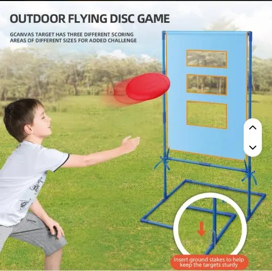 Игровой набор фрисби с отверстием стойка-мишень Frisbee прочная стойка с яркой мишенью легкий и безопасный фрисби - изображение 3