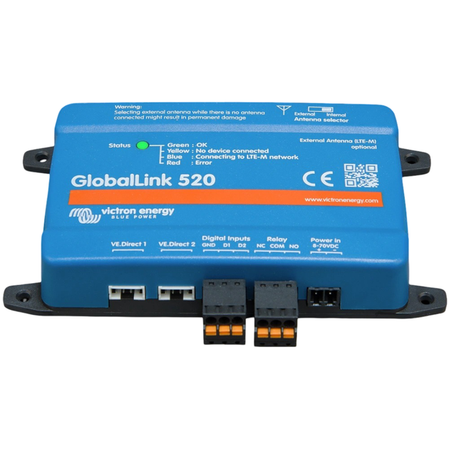 Пристрій зв’язку Victron Energy GlobalLink 520 з підтримкою VE.Direct, BLE, LTE-M та RuuviTag - Фото 2 Пристрій зв’язку Victron Energy GlobalLink 520 з підтримкою VE.Direct, BLE, LTE-M та RuuviTag - зображення 2