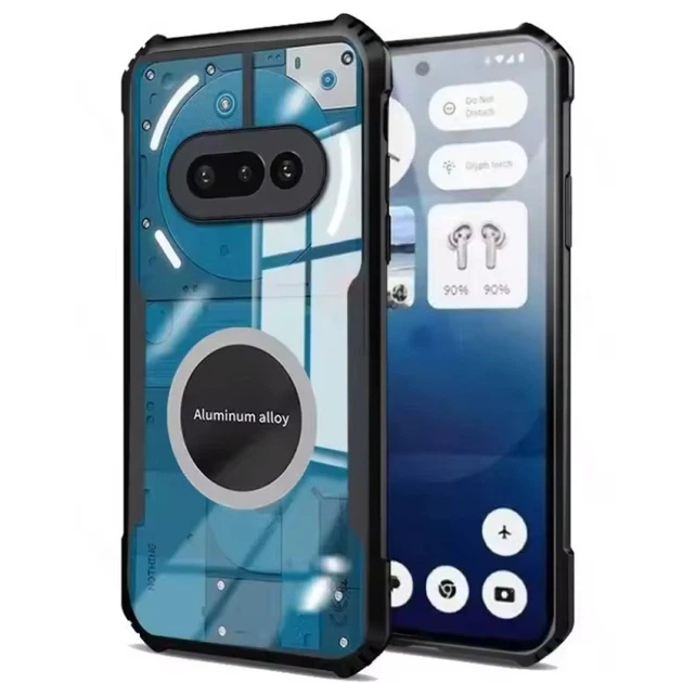 Чохол - накладка Acryl Cooling Armor для Nothing Phone (3a) з металевою пластиною, Black - Фото 1 Чохол - накладка Acryl Cooling Armor для Nothing Phone (3a) з металевою пластиною, Black - зображення 1