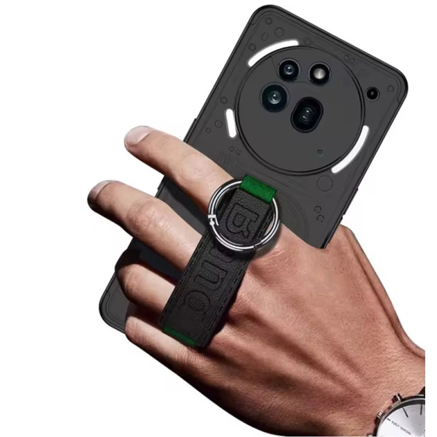 Чехол - накладка Wristband Ring для Nothing Phone (3a) Pro black - green - изображение 2