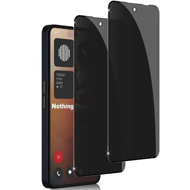 Защитное стекло Privacy Full Screen для Nothing Phone (3a) Pro, Black - Фото 2 Защитное стекло Privacy Full Screen для Nothing Phone (3a) Pro, Black - изображение 2