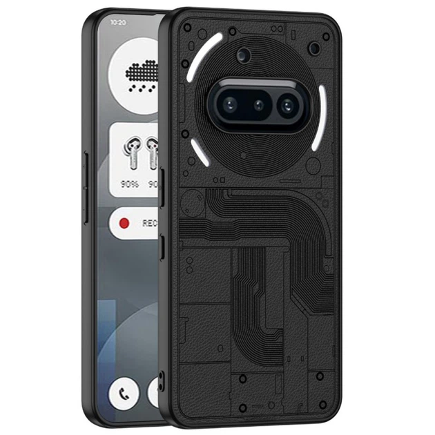 Чехол - накладка GKK Leather Cover для Nothing Phone (3a) black - Фото 1 Чехол - накладка GKK Leather Cover для Nothing Phone (3a) black - изображение 1
