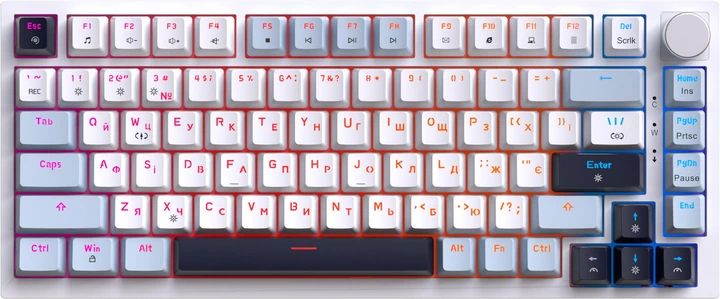 Клавіатура GamePro Genesis Warden MK160BL White - Фото 4 Клавіатура GamePro Genesis Warden MK160BL White - изображение 4