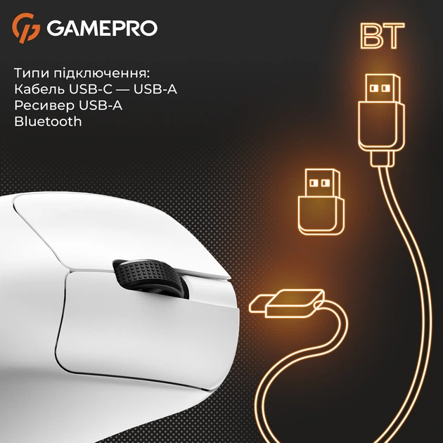 Мышь беспроводная GamePro Genesis Avenger White (GM096W) - Фото 6 Мышь беспроводная GamePro Genesis Avenger White (GM096W) - изображение 6