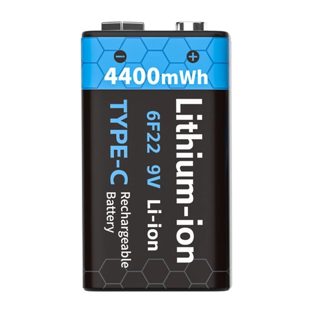 Акумуляторна батарея Pujimax Крона 6F22/6LR61 з USB TYPE-C 9V 4400mWh, Black (16217) - Фото 6 Акумуляторна батарея Pujimax Крона 6F22/6LR61 з USB TYPE-C 9V 4400mWh, Black (16217) - зображення 6