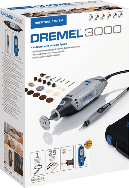 Шліфмашина шліфувально-гравірувальна 3000-1/25 130Вт Dremel (2000003416295) - зображення 7