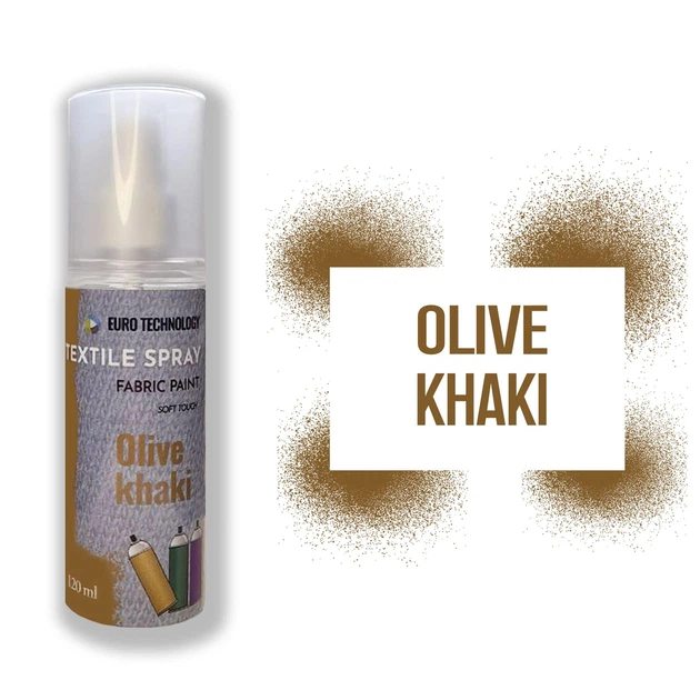Спрей краска для ткани «Olive khaki», 120 мл - Фото 2 Спрей краска для ткани «Olive khaki», 120 мл - изображение 2