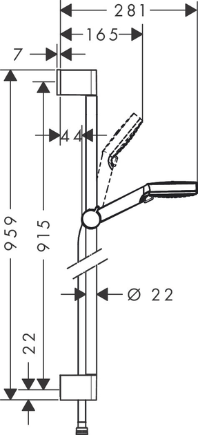 Zestaw prysznicowy Hansgrohe Crometta Vario 26536400 - obraz 2