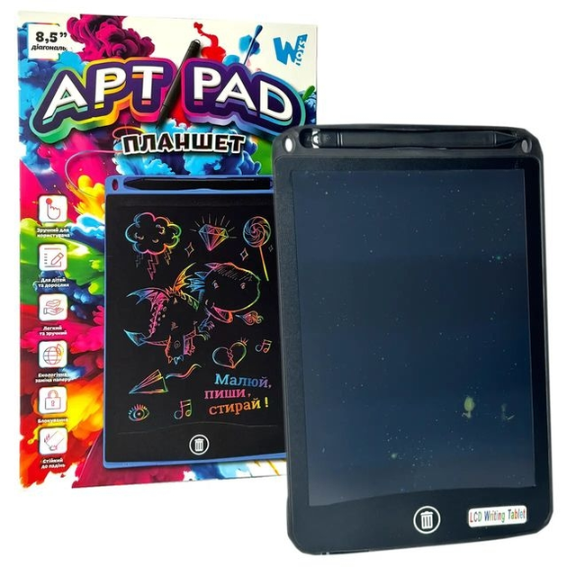 Дитяча дошка - планшет WToys LCD для малювання та записів 87166 Чорний - Фото 7 Дитяча дошка - планшет WToys LCD для малювання та записів 87166 Чорний - зображення 7