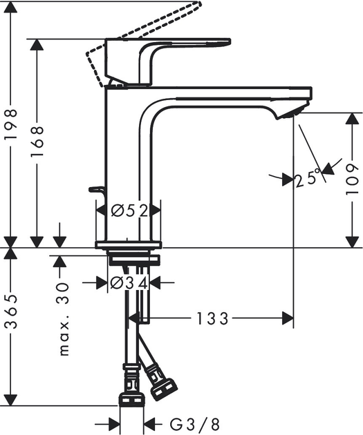 Bateria zlewozmywakowa Hansgrohe Rebris S 110 72517000 - obraz 3