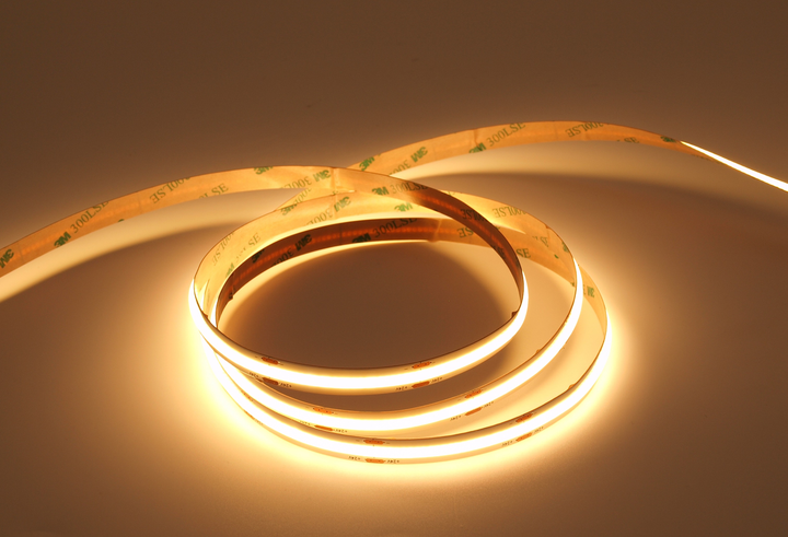 Світлодіодна стрічка MW Lighting Тип COB 5 Вт 320 кристалів/м² CRI >90 24 В 3000K IP20 50 м тепла біла (UQS-COB-5W-WW-24V-50M) - зображення 3