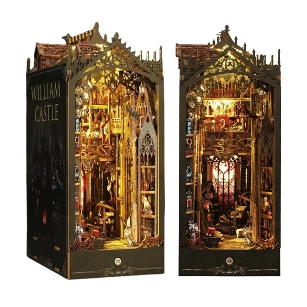 Бук Нук William Castle DIY Book Nook Kit 3D пазл Книжный уголок Интерьерный конструктор JTSL-17A - изображение 9