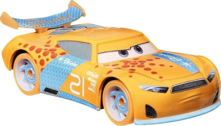 Samochód Mattel Disney Cars Glow Racers Ryan Inside Laney Żółty HPG76 (194735160679) - obraz 3