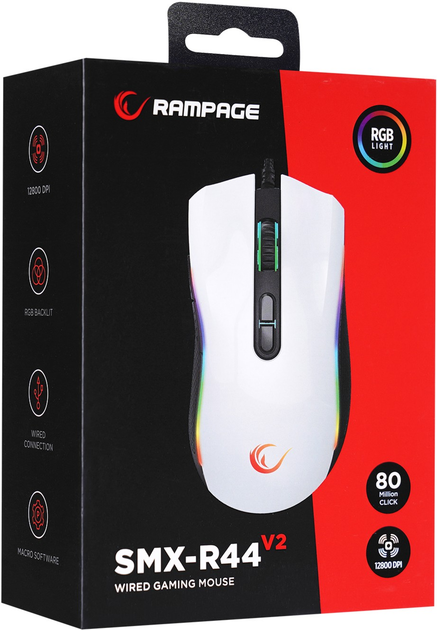 Миша Rampage SMX-R44V2 USB White (SMX-R44V2WHITE) - зображення 8