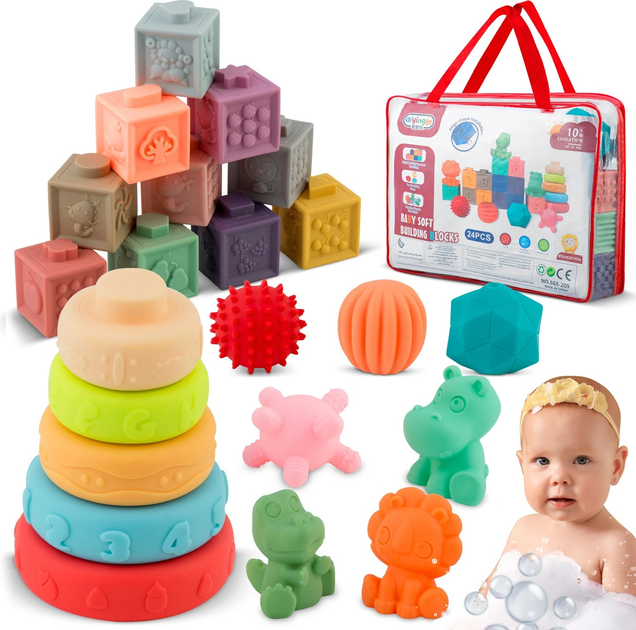 Іграшка для купання Ricokids Сортер RK-756 24 елемента (5903890616519) - зображення 1