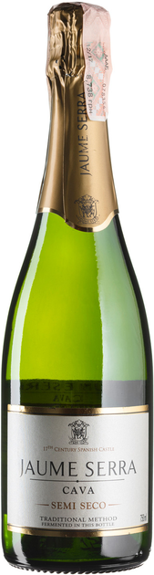 Вино ігристе Cava Jaume Serra Semi-Seco біле напівсухе 0.75 л 11.5% (8411277205678) - зображення 1