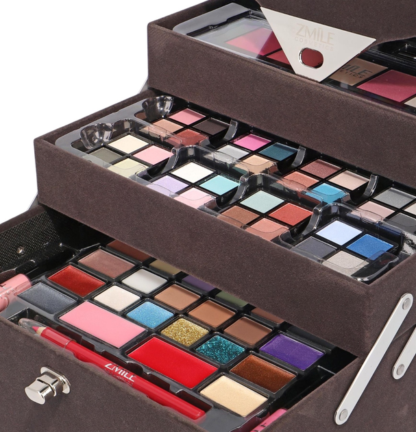 Zestaw kosmetyków do makijażu Zmile Cosmetics Beauty Case Velvety Ciemnoszary (4038432014513) - obraz 3