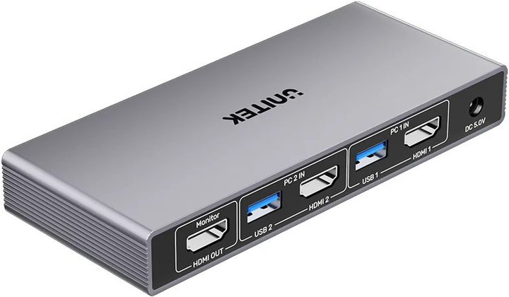 KVM-перемикач Unitek 4K 3x HDMI 6x USB-A 5Gbps (V1309AGY01-EU) - зображення 2
