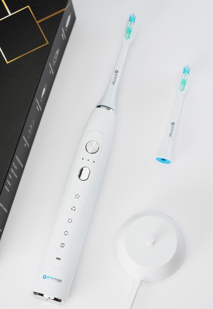 Soniczna szczoteczka do zębów Oromed ORO-SONIC X PRO Biała + Brush Head + TC - obraz 4