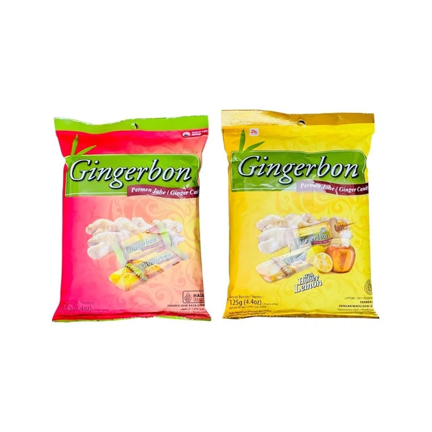 Імбирні цукерки Gingerbon Original/Honey Lemon 125 грам (набір 2