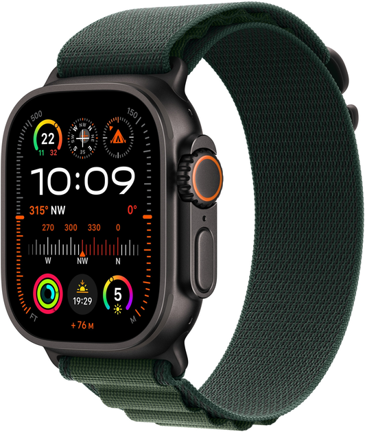 Pasek Apple AlpineLoop Black Titanium Finish do Apple Watch 49mm Dark Green Small (APL_MYPQ3) - obraz 2
