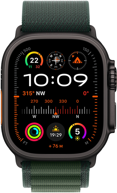 Pasek Apple AlpineLoop Black Titanium Finish do Apple Watch 49mm Dark Green Small (APL_MYPQ3) - obraz 3