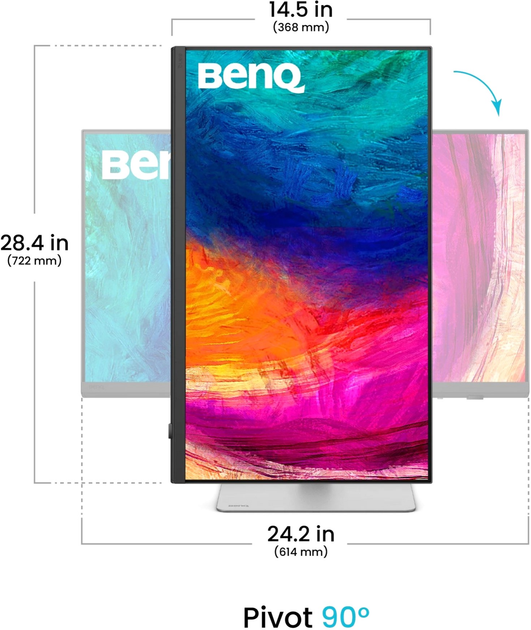 Monitor 27" BenQ PD2730S White (9H.LN7LA.TBE) - obraz 4