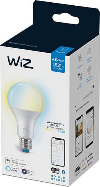 Inteligentna żarówka WIZ E27 13 W (100 W 1520 Lm) A67 2700-6500 K Wi-Fi (929002449602) - obraz 4