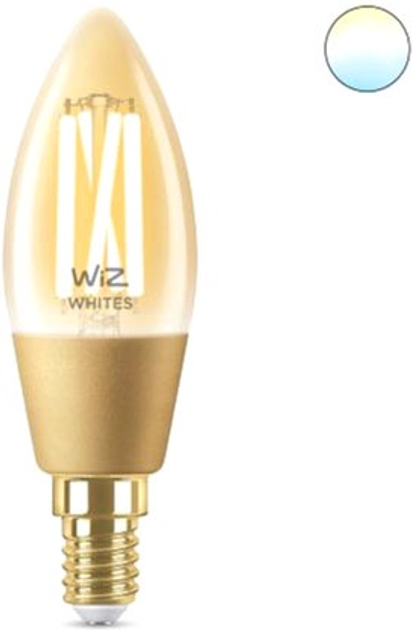 Розумна лампочка WIZ E14 4.9 W (25 W 370 Lm) C35 2000-5000 K філаментна Wi-Fi (929003017701) - зображення 1