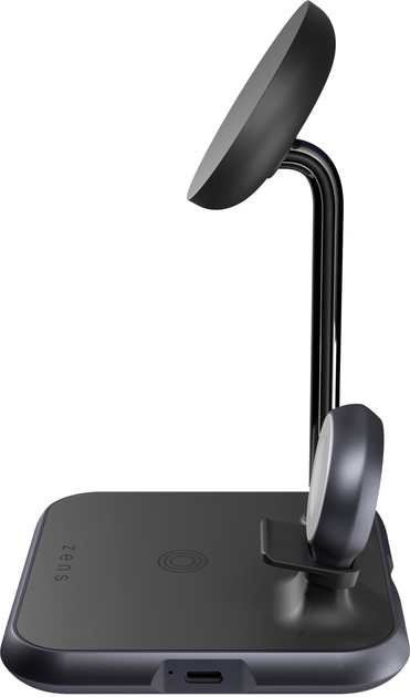 Bezprzewodowa ładowarka Zens 4-in-1 Magnetic + Watch Aluminium Wireless Charger Black (8720618634177) - obraz 3