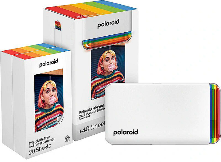 Drukarka fotograficzna Polaroid Hi-Print 2x3 Pocket Photo Printer Gen 2 White Everything Box (9120096778087) - obraz 5