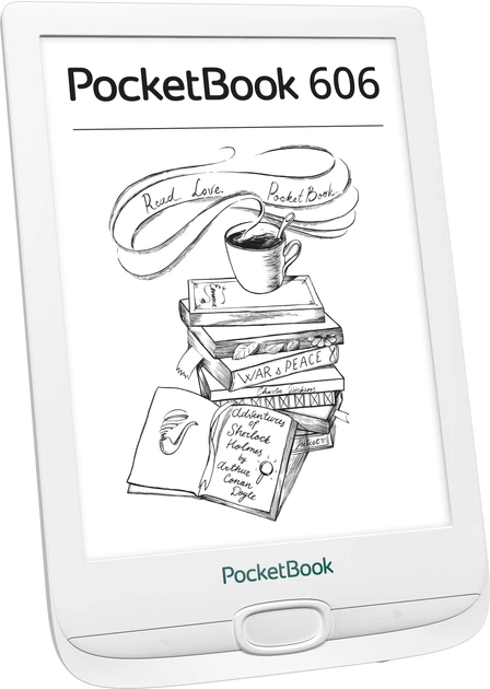 Электронная книга 6" PocketBook 606 / 16ГБ / E Ink экран (1024×758) / White (PB606-D-CIS) - Фото 4 Электронная книга 6" PocketBook 606 / 16ГБ / E Ink экран (1024×758) / White (PB606-D-CIS) - изображение 4