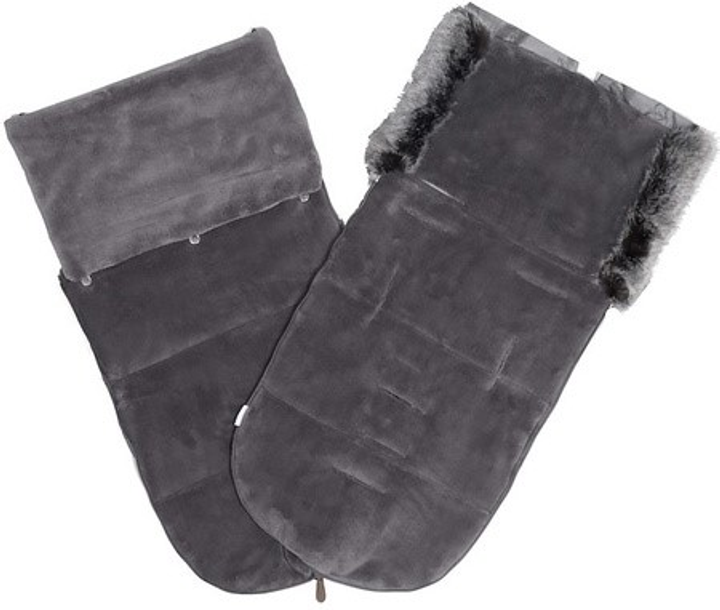 Śpiworek Springos SB0045 4 w 1 z futerkiem do wózka gondoli na sanki 80 cm Szary (5907719442297) - obraz 5