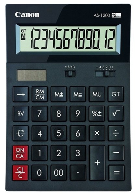 Kalkulator elektroniczny Canon 12-cyfrowy AS-1200 (4960999673677) - obraz 1