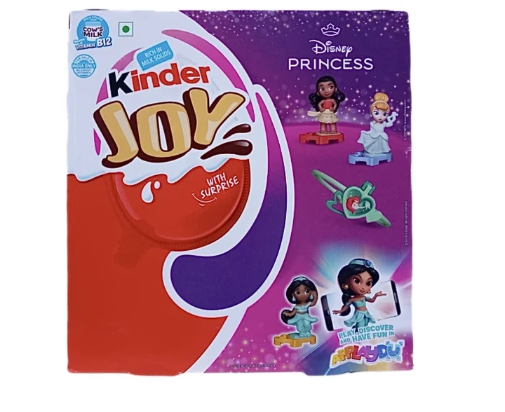 Шоколадне яйце сюрприз Kinder Joy Disney Princess блок 24 шт. 480 г - Фото 3 Шоколадне яйце сюрприз Kinder Joy Disney Princess блок 24 шт. 480 г - зображення 3