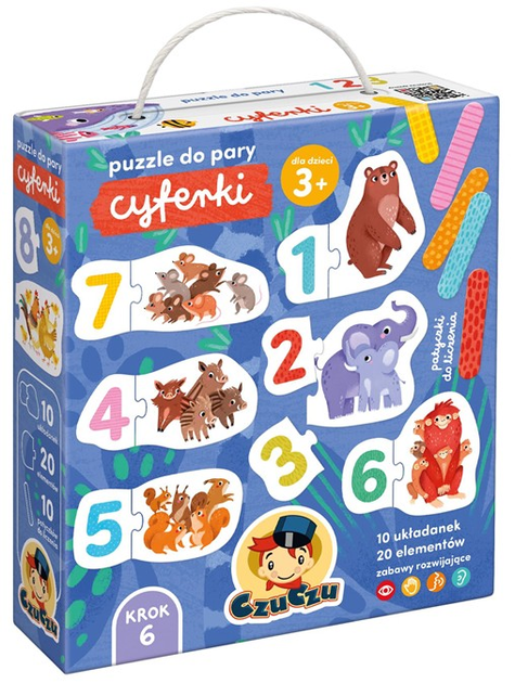 Puzzle do pary CzuCzu Cyferki 20 elementów 493686 (5902983493686) - obraz 1