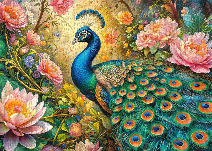 Puzzle CherryPazzi Peacock s paradise 1000 elementów 30929 (5903728730929) - obraz 3