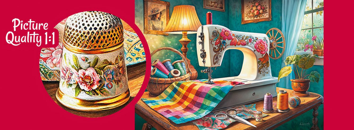 Puzzle CherryPazzi My sewing corner 1000 elementów 30875 (5903728730875) - obraz 2