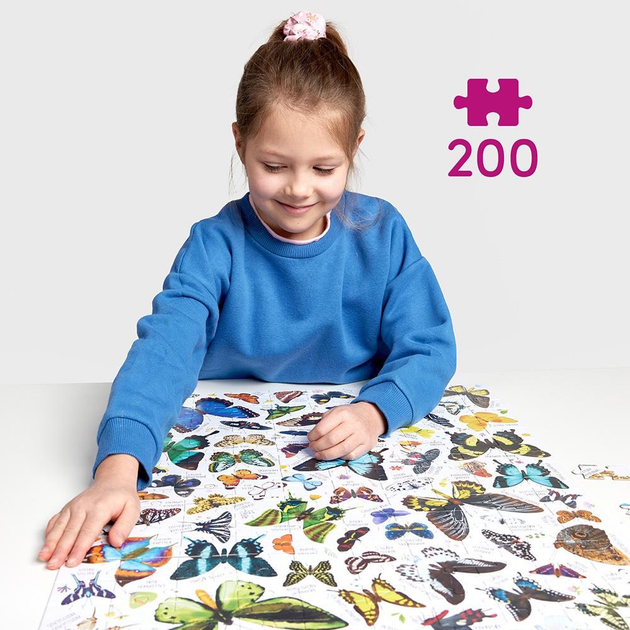 Пазли CzuCzu Puzzlove Метелики 200 елементів 493648 (5902983493648) - зображення 5