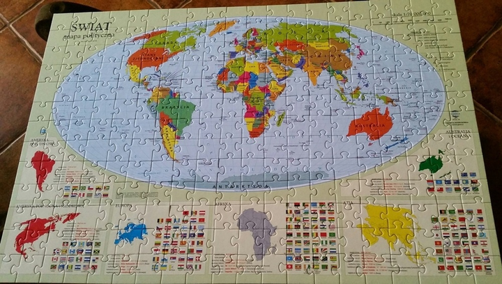 Puzzle edukacyjne Zachem Nauka i zabawa Mapa świata 260 elementów 7040 (5906727907040) - obraz 2