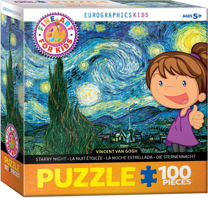 Puzzle Eurographics Kids Smartkids Van Gogh Starry night 100 elementów 6100-1204 (628136412049) - obraz 1