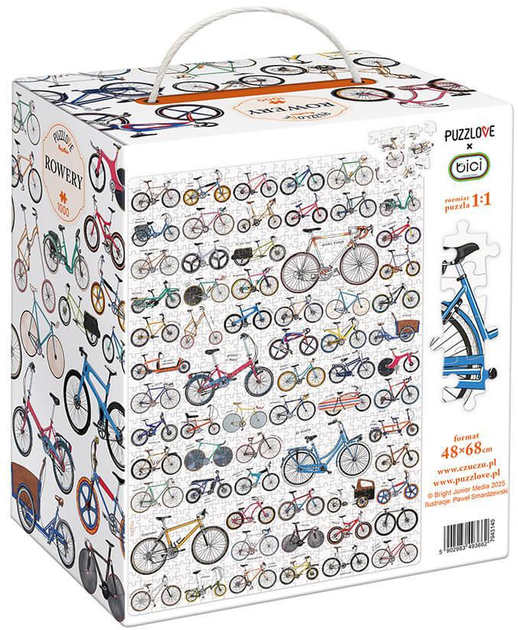 Puzzle CzuCzu Puzzlove Rowery 1000 elementów 493622 (5902983493662) - obraz 3