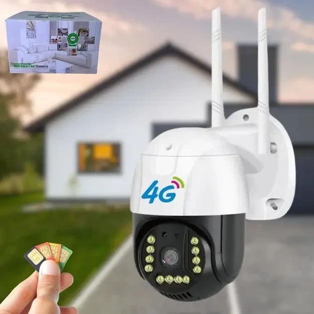 4G Wi-Fi IP-камера відеоспостереження V380 PRO з сонячною панеллю, автотрекінгом, нічним баченням, двостороннім звуком, IP66 - зображення 3