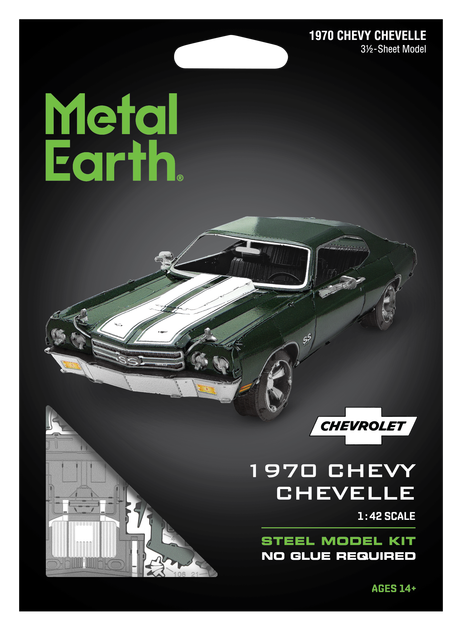 Металлический 3D конструктор "Автомобиль Chevrolet 1970 Chevy Chevelle" - Фото 7 Металлический 3D конструктор "Автомобиль Chevrolet 1970 Chevy Chevelle" - изображение 7